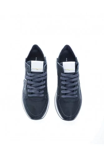 "Tropez X" Two-material sneakers escutcheon with white border