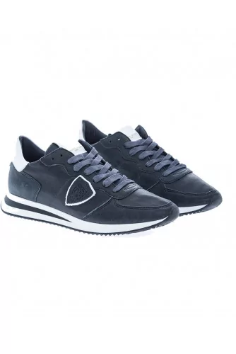 "Tropez X" Two-material sneakers escutcheon with white border