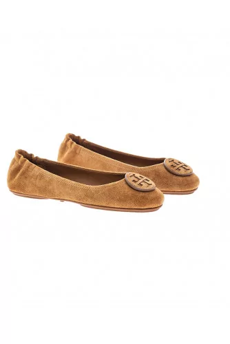 Achat Mini Travel Natural leather ballerinas with logo - Jacques-loup