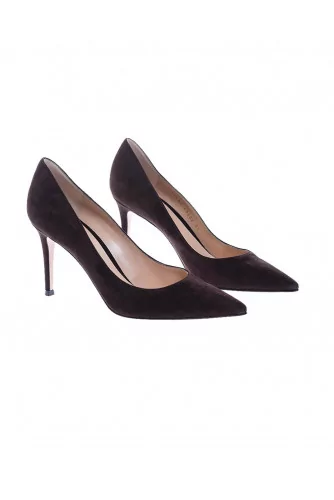 Suede pumps point-toe 85