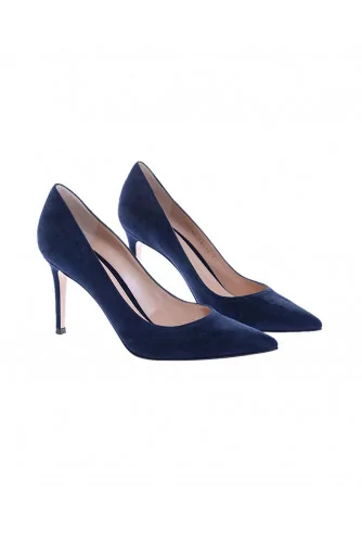 Suede pumps point-toe 85