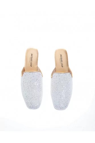 Pearled tissue indoor mules closed-toes 30