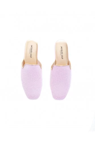 Pearled tissue indoor mules closed-toes 30