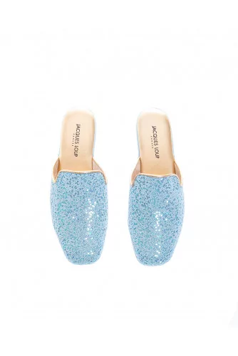 Pearled tissue indoor mules closed-toes 30