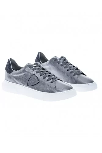 Achat Temple Grained leather sneakers buttress in glitter - Jacques-loup