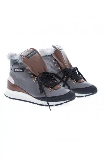 "Trekking Monaco" Leather boots with fur