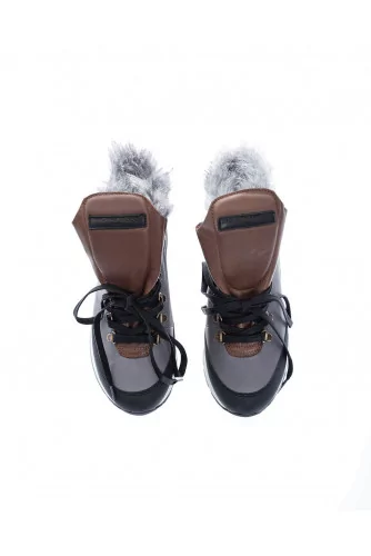 "Trekking Monaco" Leather boots with fur