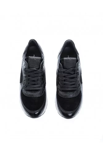 "Montecarlo LD" Leather sneakers with wrinkled varnish