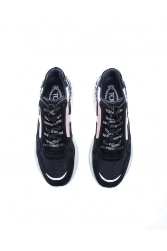 "Sportiva Allacciata" Split leather sneakers thick outer sole 50