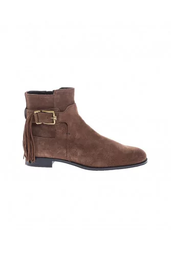 Achat Tronchetto Frangia split leather boots with zipper - Jacques-loup
