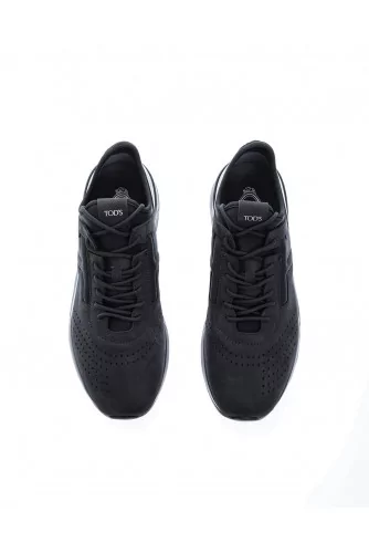 "Alliaciato Sportivo" Scuba and leather sneakers