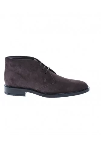 "Polako" High suede derbys 3-holes lacing