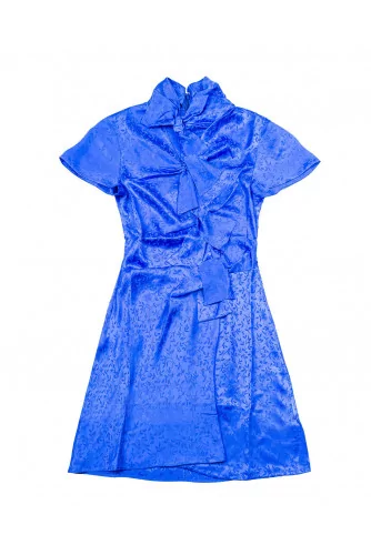 Robe Saloni "Kelly" bleu pour femme