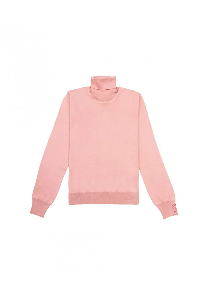 Pull en laine avec col roulé 36 rose