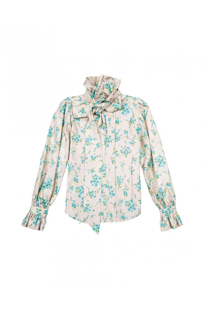 Ivory blouse with blue flower print Marc Jacobs for women