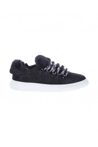 "H365" Suede low-top sneakers with fake fur