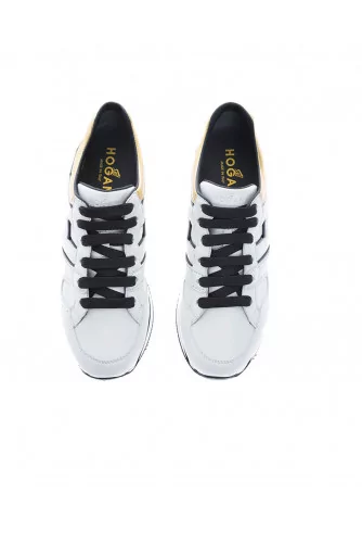 "222" Leather low-top sneakers applied logo