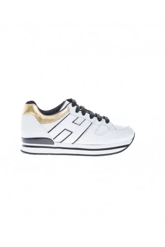 "222" Leather low-top sneakers applied logo