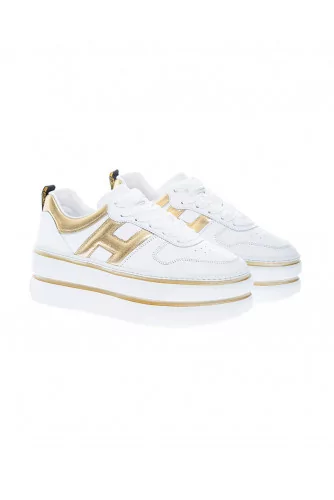 "H449" Leather sneakers platform sole 60