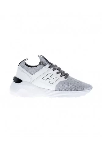 "Active One" Boiled wool sneakers with embossed H on sides