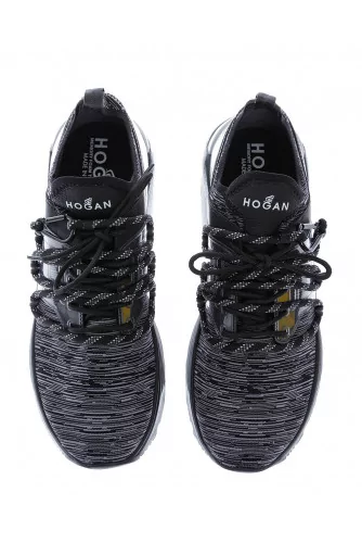 Sneaker-chausson Hogan Capsule "Active one" noir-gris-argent pour homme