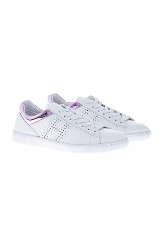 Tennis Hogan "New Cassetta 3270" blanc-rose pour femme