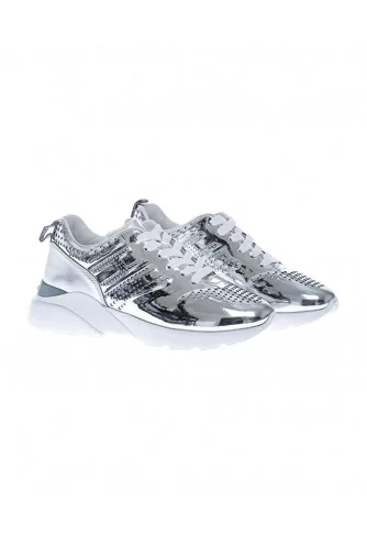 Active One - Leather sneakers mirror effect