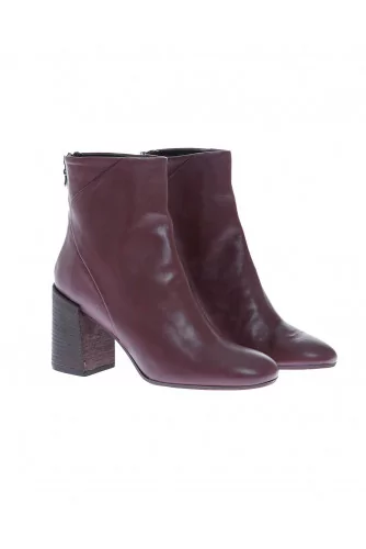 Achat Patina leather boots with round toe and zipper at the back 60 - Jacques-loup
