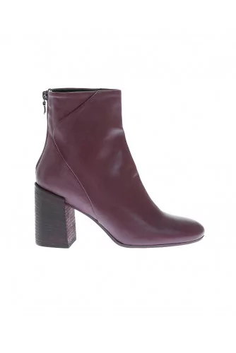Achat Patina leather boots with round toe and zipper at the back 60 - Jacques-loup