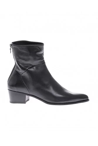 Achat Leather boots with pointed toe and stitched cuttings 30 - Jacques-loup