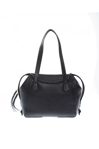 Perry Satchel - Leather bag with large opening