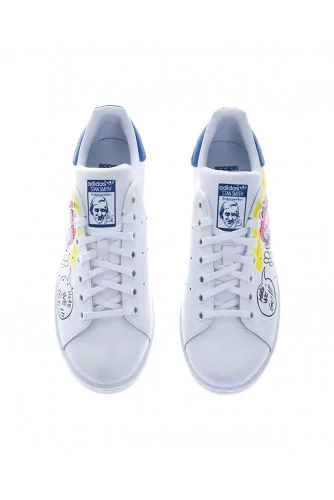 Mario Bros - Customized Stan Smith sneakers with blue buttresss
