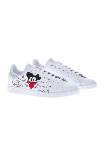 "Mickey Bandana" Customized Stan Smith sneakers with silver glitter