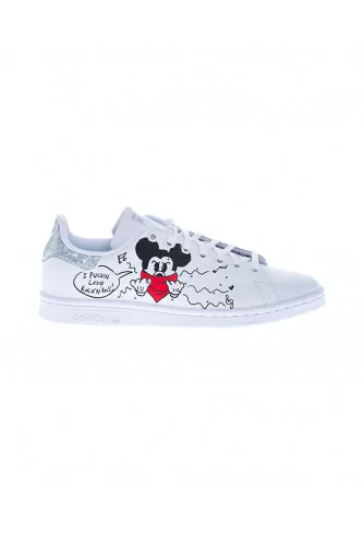 "Mickey Bandana" Customized Stan Smith sneakers with silver glitter