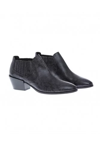 Achat Low boots in leather with... - Jacques-loup