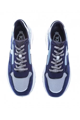 "Sportiva Allacciata" Split leather sneakers thick outer sole 50