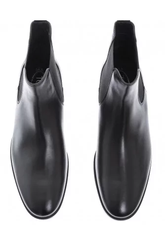 "New Queen" Boots en cuir avec 2 élastiques