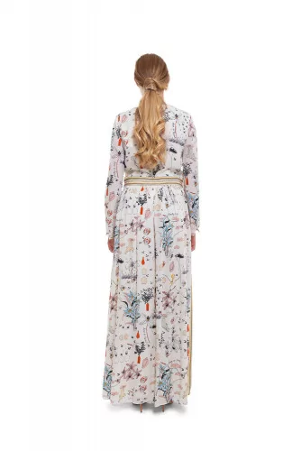 Robe longue en soie avec imprimé