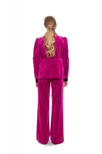 "The Velveteen Jean" Cotton jacket and trousers flared style