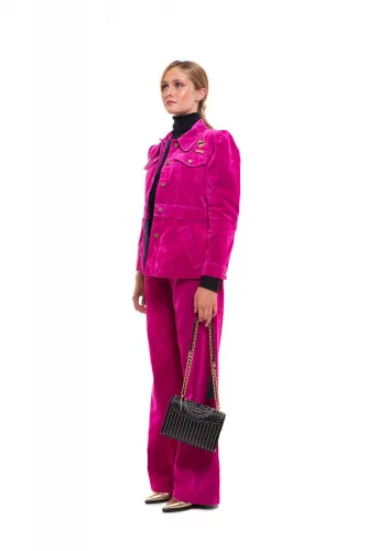 "The Velveteen Jean" Cotton jacket and trousers flared style