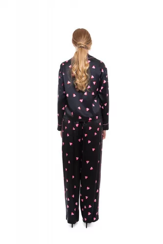 Achat Silk shirt and trousers with pink hearts - Jacques-loup