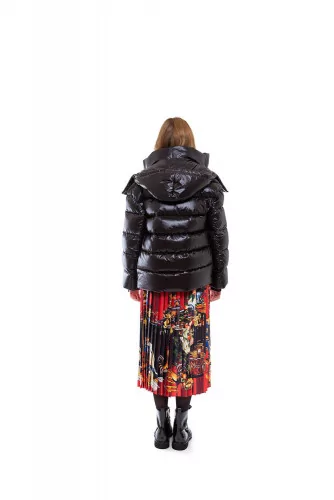 Oversized fluffy jacket 100% goose down with removable hood