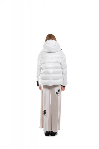 Oversized fluffy jacket 100% goose down with removable hood