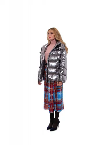 Oversized fluffy jacket 100% goose down with removable hood