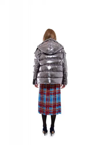 Oversized fluffy jacket 100% goose down with removable hood