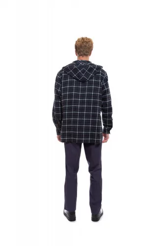 Brushed cotton overshirt tartan design