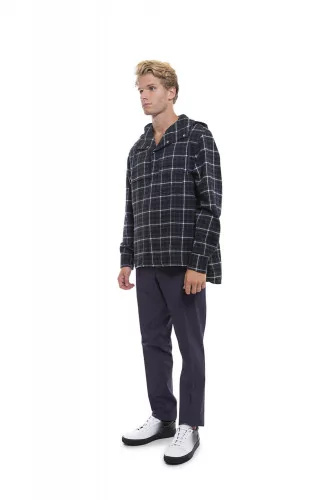 Brushed cotton overshirt tartan design