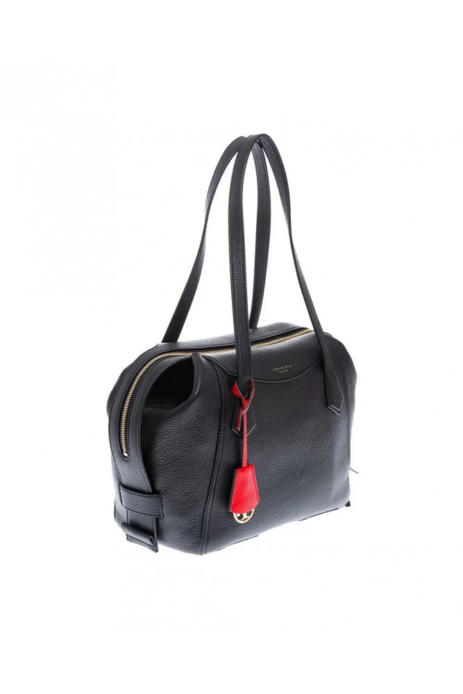 "Perry Satchel" Leather bag with large opening