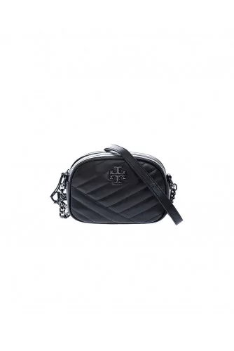 "Camera Bag Small" Sac matelassé en cuir logo métal acier