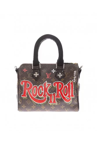 Rock Oval bag with python details 25 cm